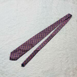 BROOKS BROTHERS Mens Tie 100% Silk Necktie Checkered Multicolor Preppy